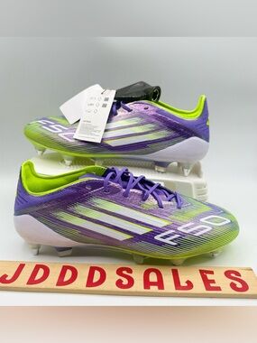 Adidas F50 Elite SG Soccer Cleats Purple Rush Lucid Lemon JH7633 Men’s Sz 7.5
